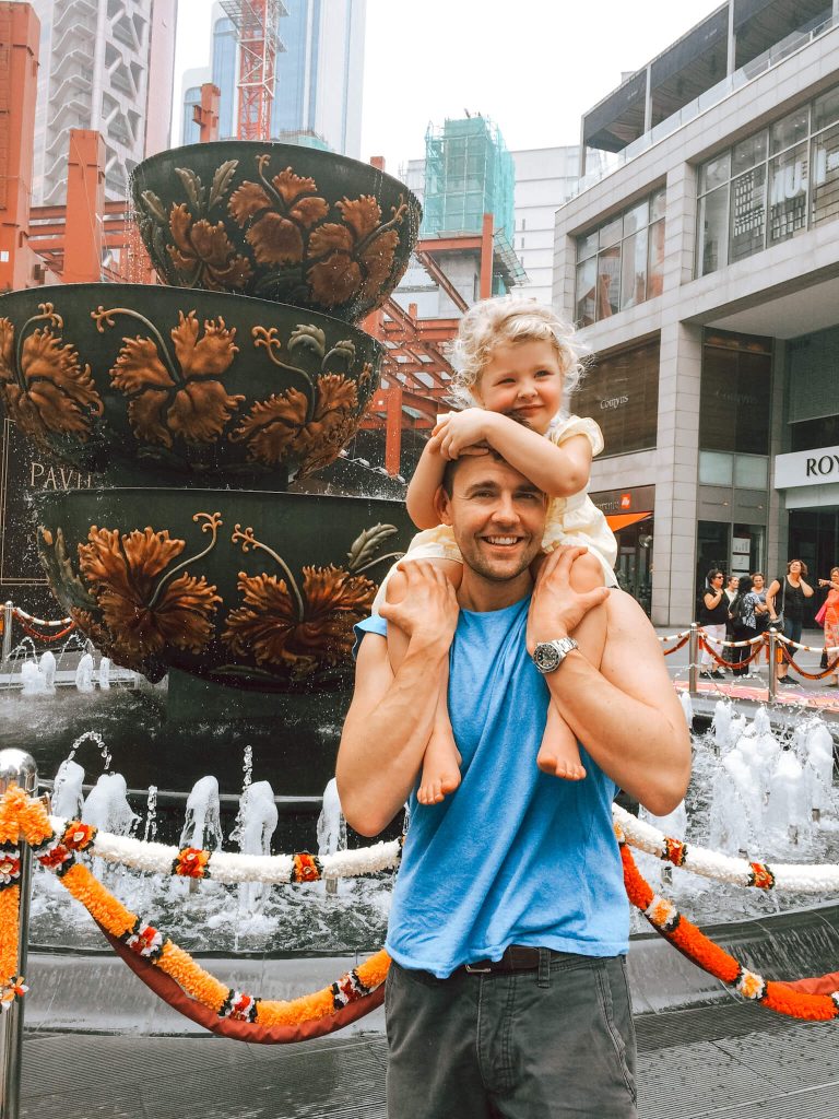Husband and toddler in KL, malaysia