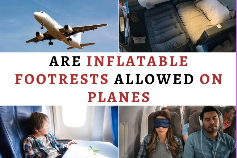Are inflatable footrests allowed on planes
