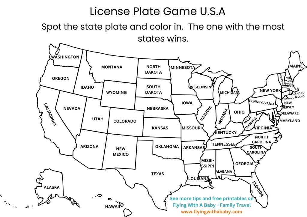 License Plate Game U.S.A